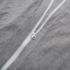 Lovque Light Grey Cotton Duvet Cover Twin Size, Linen Like Natural Bedding Set With Zipper Closure (No Comforter), 68X90 Inches