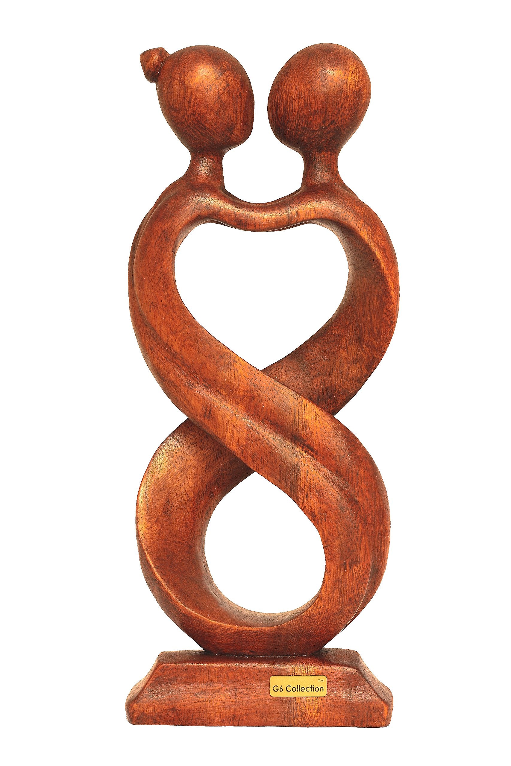 G6 Collection 12 Wooden Handmade Abstract Sculpture Statue Handcrafted - Infinite Love - Gift Art Decorative Home Decor Figurine