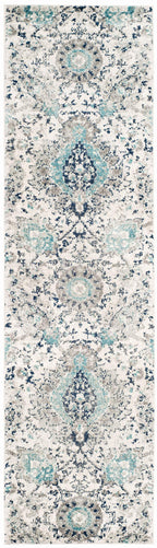 Safavieh Madison Collection Runner Rug - 2'3'' X 22', Cream & Light Grey, Boho Chic Glam Paisley Design, Non-Shedding & Easy Car