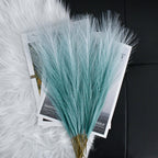 Mandy'S 20Pcs Teal Silk Pampas Grass Artificial Fake Flowers 18'' For Mother'S Day Easter Home Kitchen Wedding Decorations Weddi