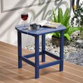 Torva Atio Adirondack Side Table, Outdoor End Tables All-Weather Resistant Hdpe Humidity-Proof Long Time Use For Deck, Lawn,Gard