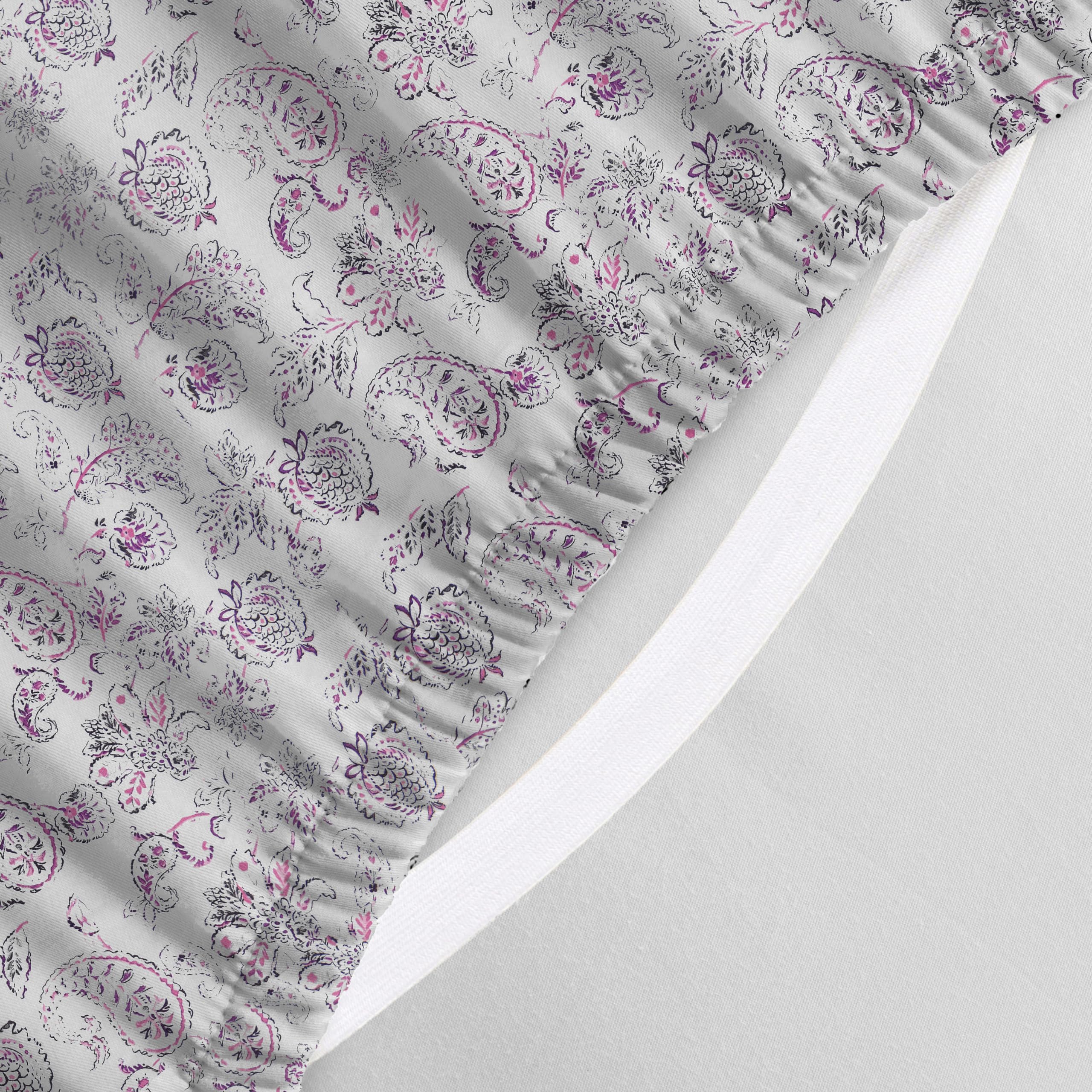Elegant Comfort Luxury Soft Bed Sheets Paisley Pattern - 1500 Premium Hotel Quality Microfiber Softness Wrinkle And Fade Resistant (6-Piece) Bedding Set, Queen, Paisley Purple