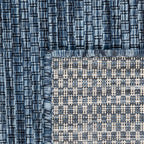 Solid Outdoor Rug For Patio Or Balcony Weatherproof In Mottled Blue, Size: 5'3' X 7'3'
