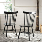 Safavieh Parker Spindle Windsor Set Of 2 Dining Chair, 17, Black
