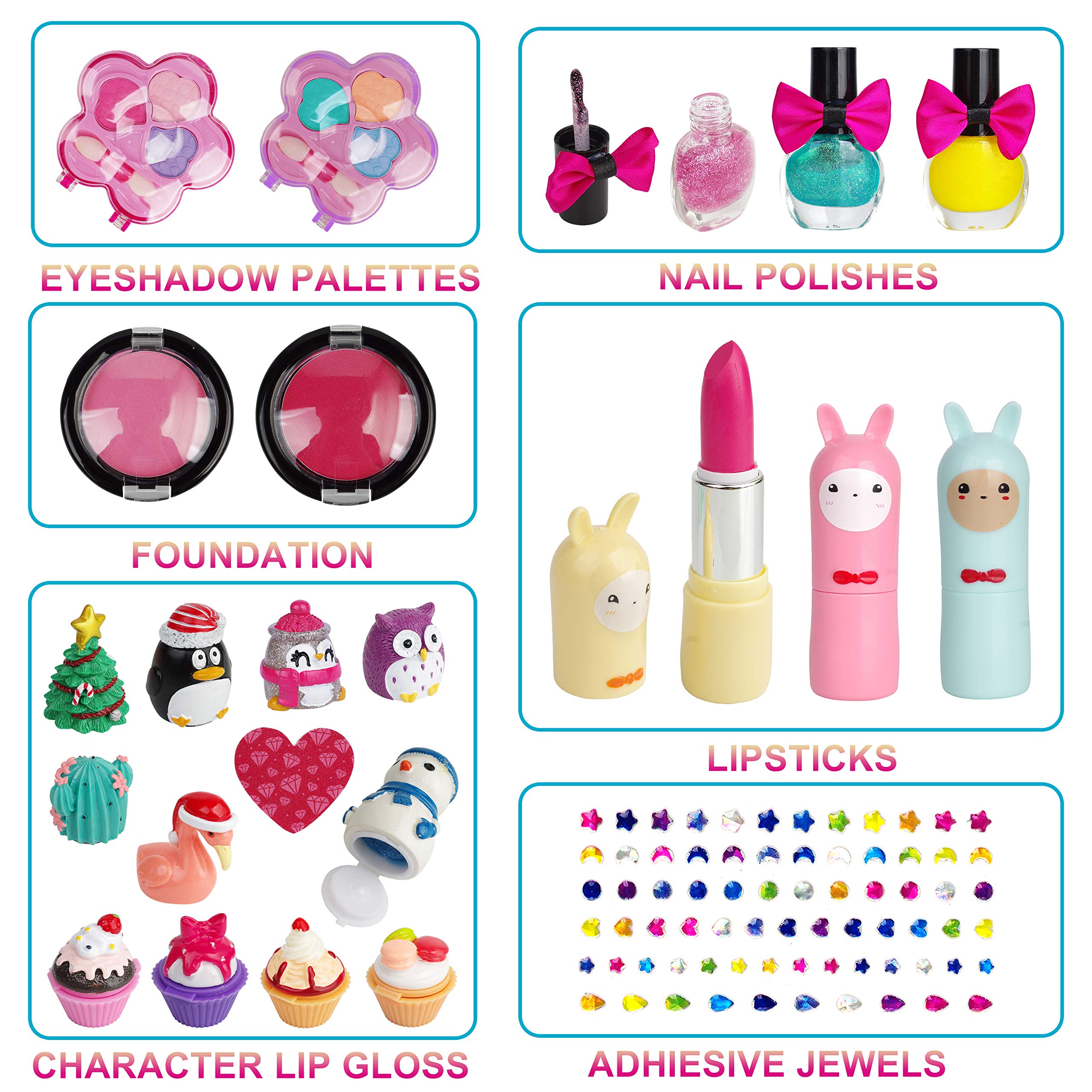 Joyin 2023 Advent Calendar Kids Christmas 24 Days Countdown Calendar Toys For Girls With Little Figures Make Up Set For Kids Chr