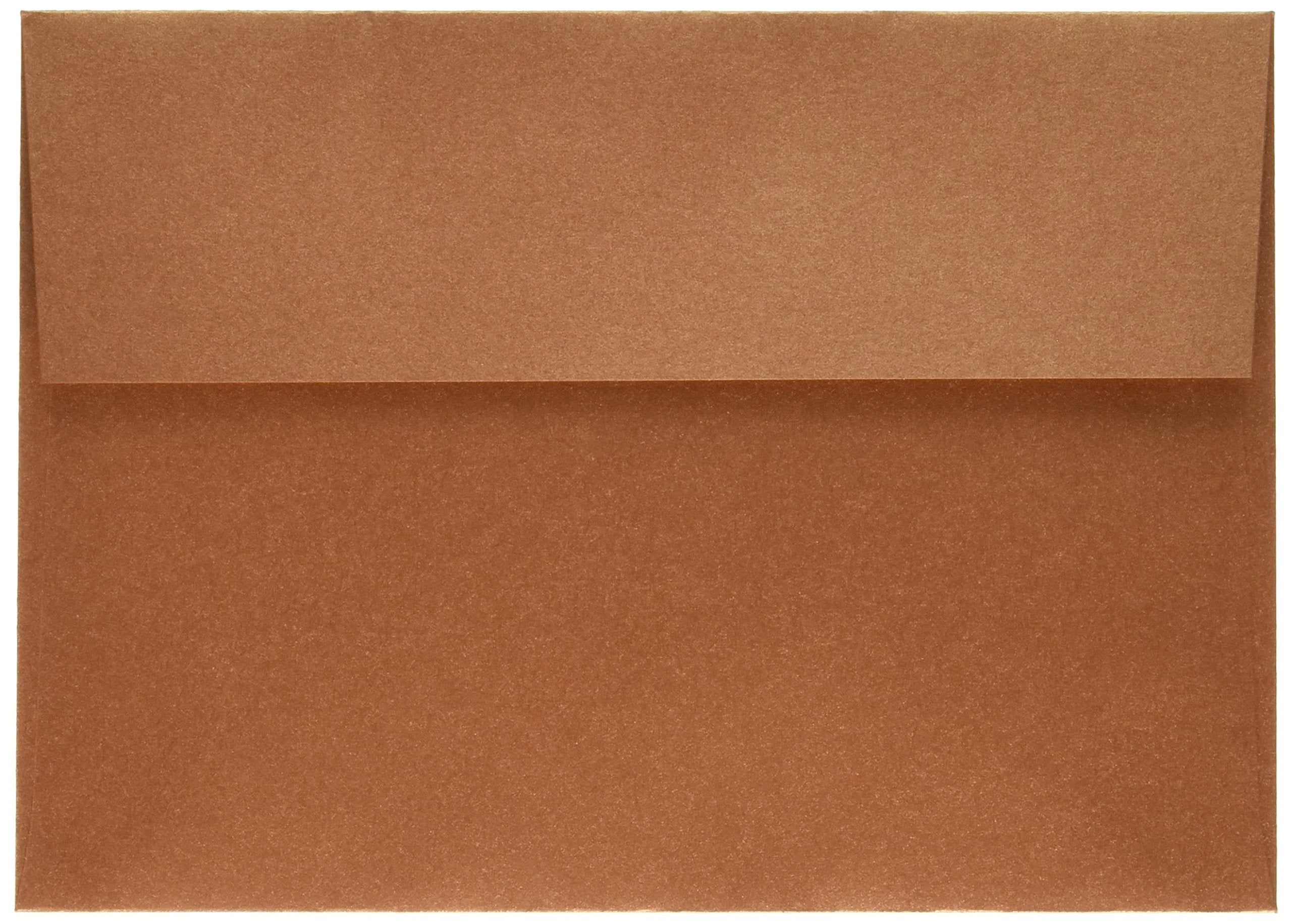 Luxpaper A7 Invitation Envelopes | Peel & Press | 5 1/4' X 7 1/4' | Copper Metallic | 80Lb. Text | 50 Qty