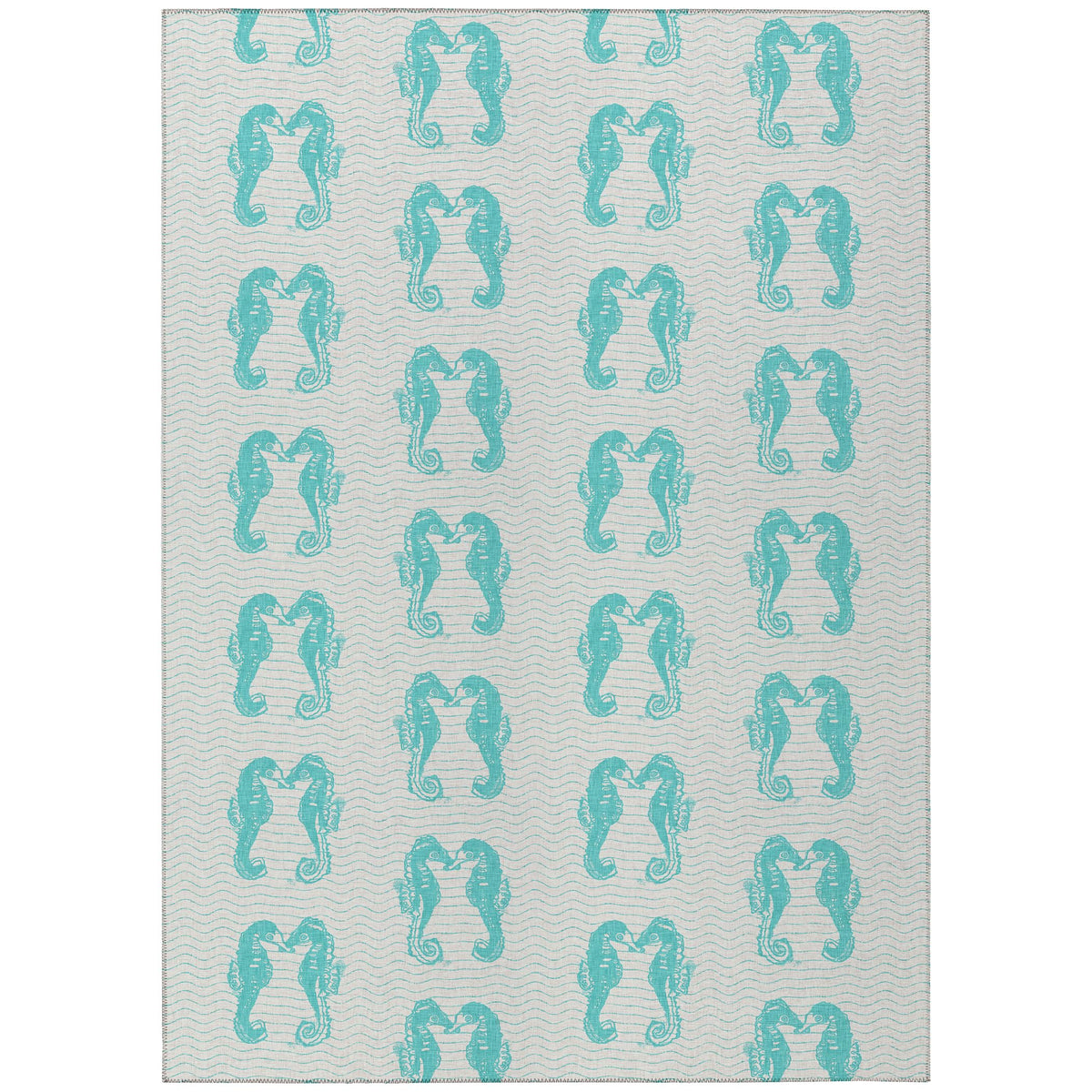 Dalyn Rugs Seabreeze Sz15 Teal Washable 2'6&quot; X 3'10&quot; Indoor Outdoor Area Rug, Easy Clean, Machine Washable, Non Shedding, Bedroom, Living Room, Dining Room, Kitchen, Patio Rug