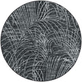 Winslow Wl2 Black Transitional Rug Round 6' X 6'