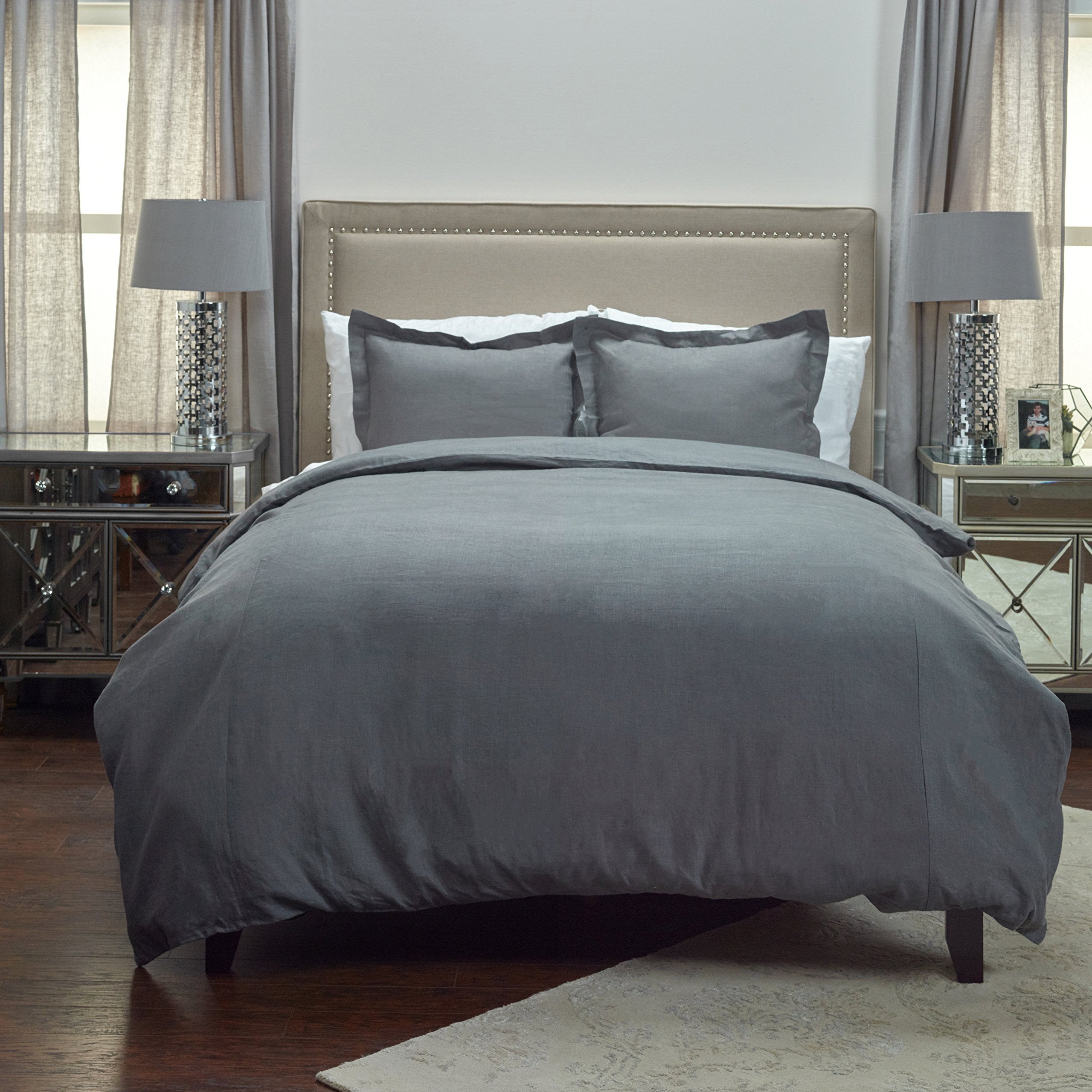 Rizzy Home | BT1726 | Standard Sham | 20&quot;x26&quot; Gray/Neutral/ Solid