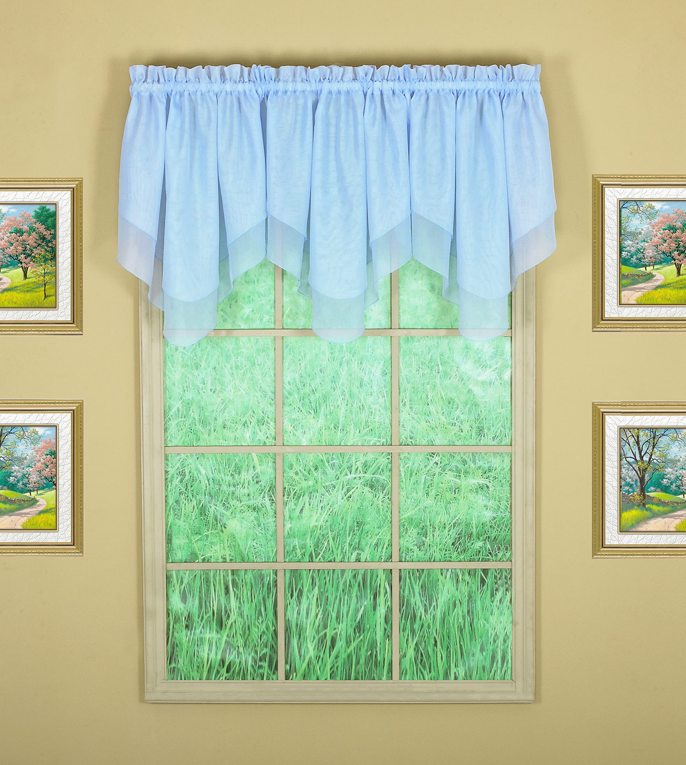 Today'S Curtain Emelia Original Voile Ascot 25', Sky Blue, 40' W X 25' L