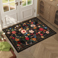 Rugcomf Door Mat Indoor Entrance 2x3 Rug Machine Washable Boho Floral Small Area Rug Non-Slip Low Pile Throw Rugs for Entryway, 
