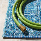 Safavieh Courtyard Collection 8' X 10' Aqua/Navy Cy8235 Indoor/ Outside Waterproof Easy Cleansingpatio Backyard Mudroom Area Mat