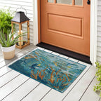 Liora Manne Esencia Machine Washable Non-Slip Low Profile Indoor/Outdoor Mat-Transitional, Coastal, Fish, Novelty, Fantasea Ocean 2' X 2'10'