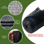 Windscreensupplyco 40% 6' X 100 Ft Eyelets Shade Cloth Roll Sunblock Shade Uv Resistant Net For Garden Greenhouse Flower Plant Patio Kennel, Black - Ps6140Blk