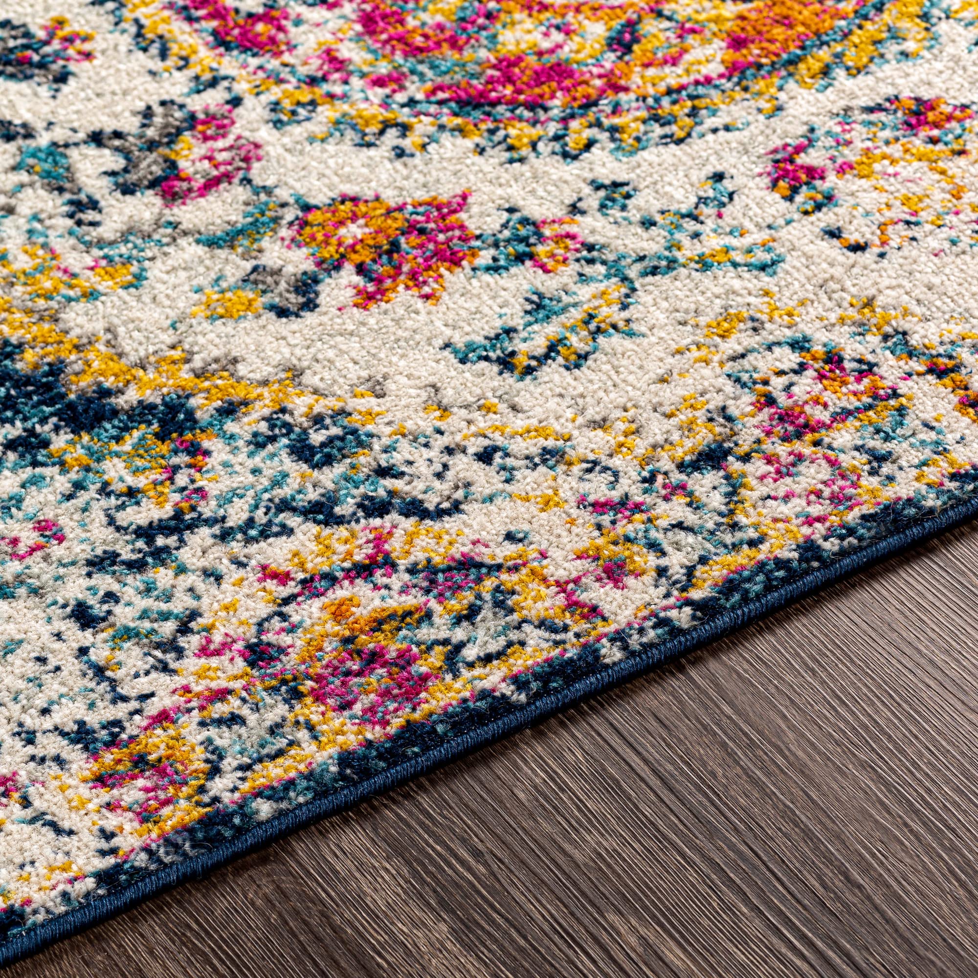 Livabliss Romaine Vintage Medallion Area Rug, 9' X 12'6'', Orange