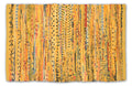DII Chindi Home Collection Handwoven Multicolor Area Rag Run, 4x6, Mustard Yellow