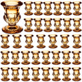Foaincore 36 Pcs Taper Candle Holders Bulk 2.5 Inch Candlestick Holder Candle Holder Small Candlestick Holder Thicker Glass Cand