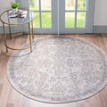 Rugs.com Oregon Collection Rug - 3 Ft Round Ivory Low-Pile Rug Perfect for Kitchens, Dining Rooms