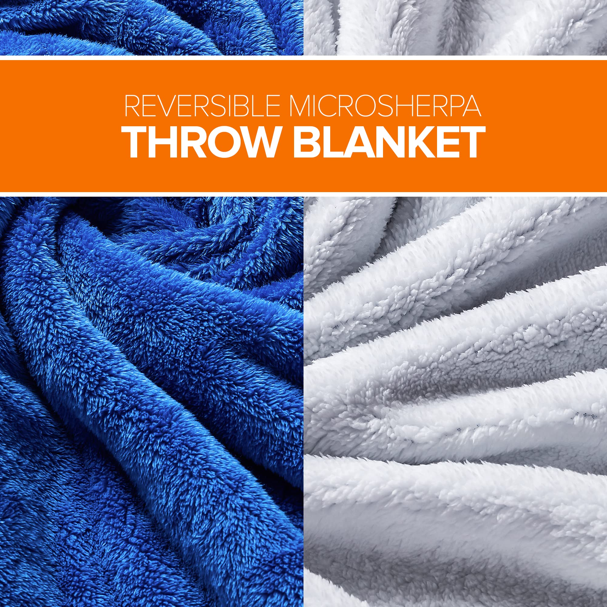 Cheer Collection Microsherpa Throw Blanket For Couch, Bedroom, Living Room, Travel - Luxury Soft Velvet, Elegant Home Decoration