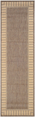 Couristan Recife 1681/1500 Wicker Runner, 2-Feet 3-Inch by 7-Feet 10-Inch, Stitch/Cocoa/Natural