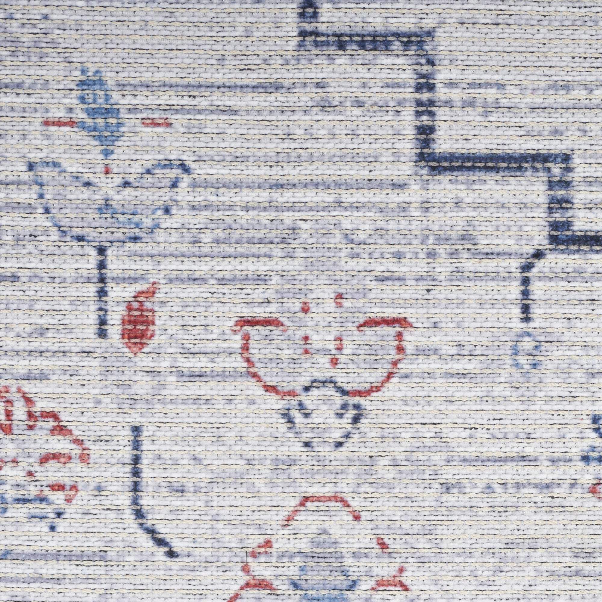 HomeRoots 533069 8 x 10 ft. Oriental Power Loom Washable Area Rug Ivory & Blue