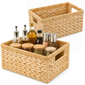Deepredcoast Wicker Storage Baskets for Shelves, 2 Pack