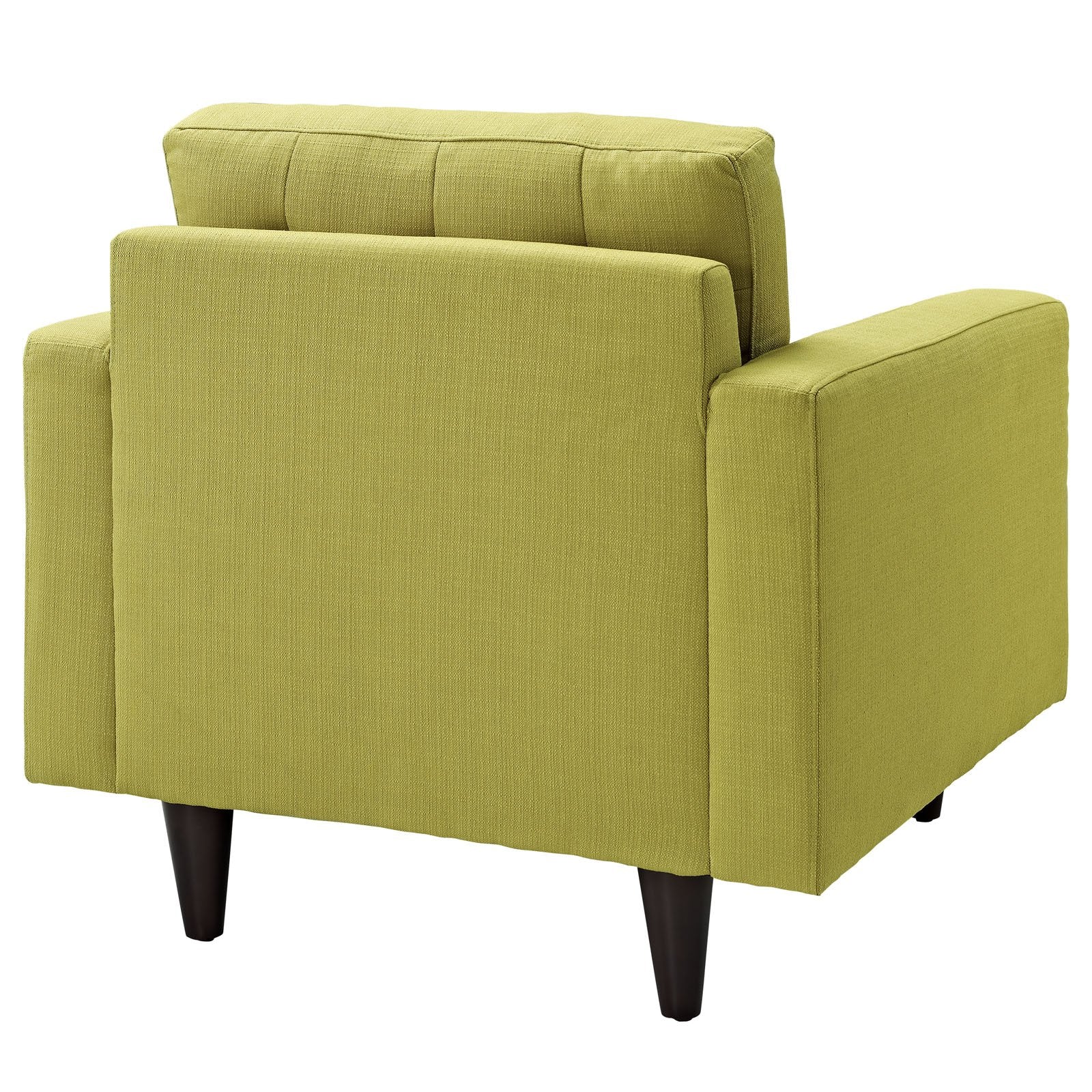 Modway Empress Mid-Century Modern Upholstered Fabric Two Armchair Set In Wheatgrass