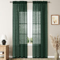 Guken Sheer Curtains 84 Inch Length 2 Panels Sets For Living Room Bedroom 38 Inch Width Farmhouse Boho Drapes Light Filtering Po