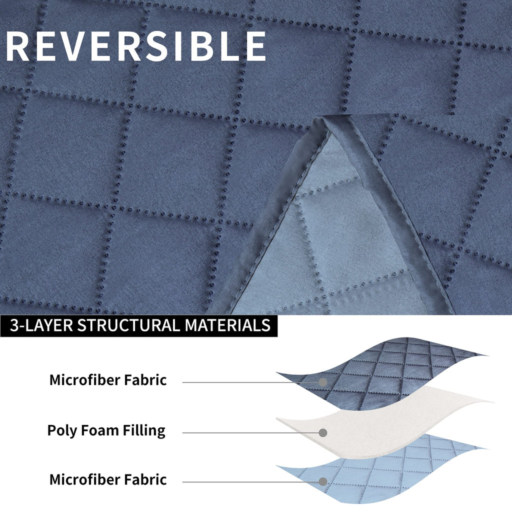 Easy-Going Recliner Sofa Cover With Console, Reversible Couch Cover For Living Room, Split Sofa Cover For Each Seat With Elastic