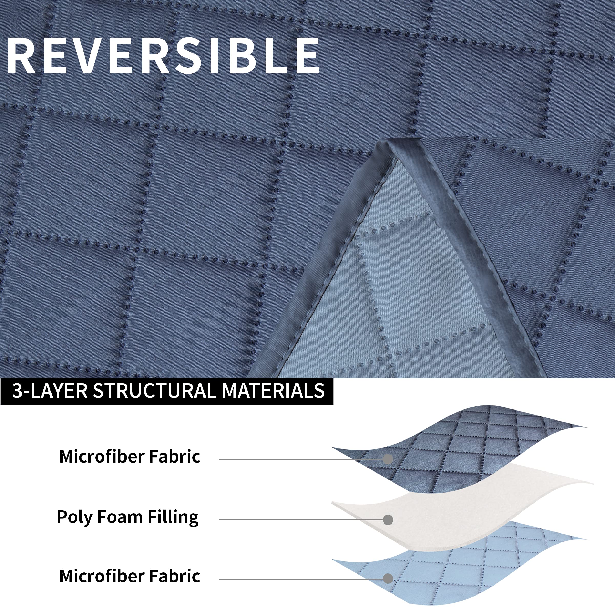 Easy-Going Recliner Sofa Cover With Console, Reversible Couch Cover For Living Room, Split Sofa Cover For Each Seat With Elastic