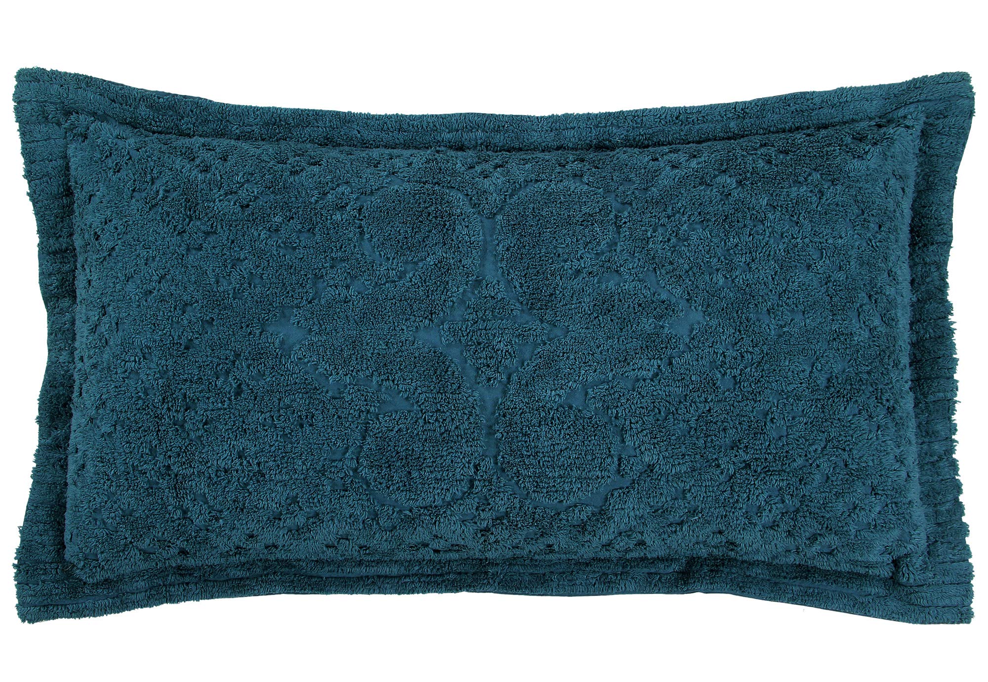 Better Trends Ashton – Luxurious 100% Cotton Tufted King Sham In Medallion Design, Super Soft & Lightweight, 20” X 36”, Teal