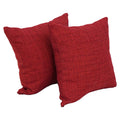 Blazing Needles Square Jacquard Throw Pillows, 17", Welby Pimento 2 Count