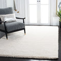 SAFAVIEH Milan Shag Collection Area Rug - 11' Square, Ivory, Solid Design, Non-Shedding & Easy Care, 2-inch Thick Ideal for High