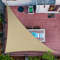 Shademart 5' X 7' X 8.6' Sand Beige Sun Shade Sail Upf50 Right Triangle Smtaprt16 Canopy Fabric Cloth Screen, Water Air Permeabl