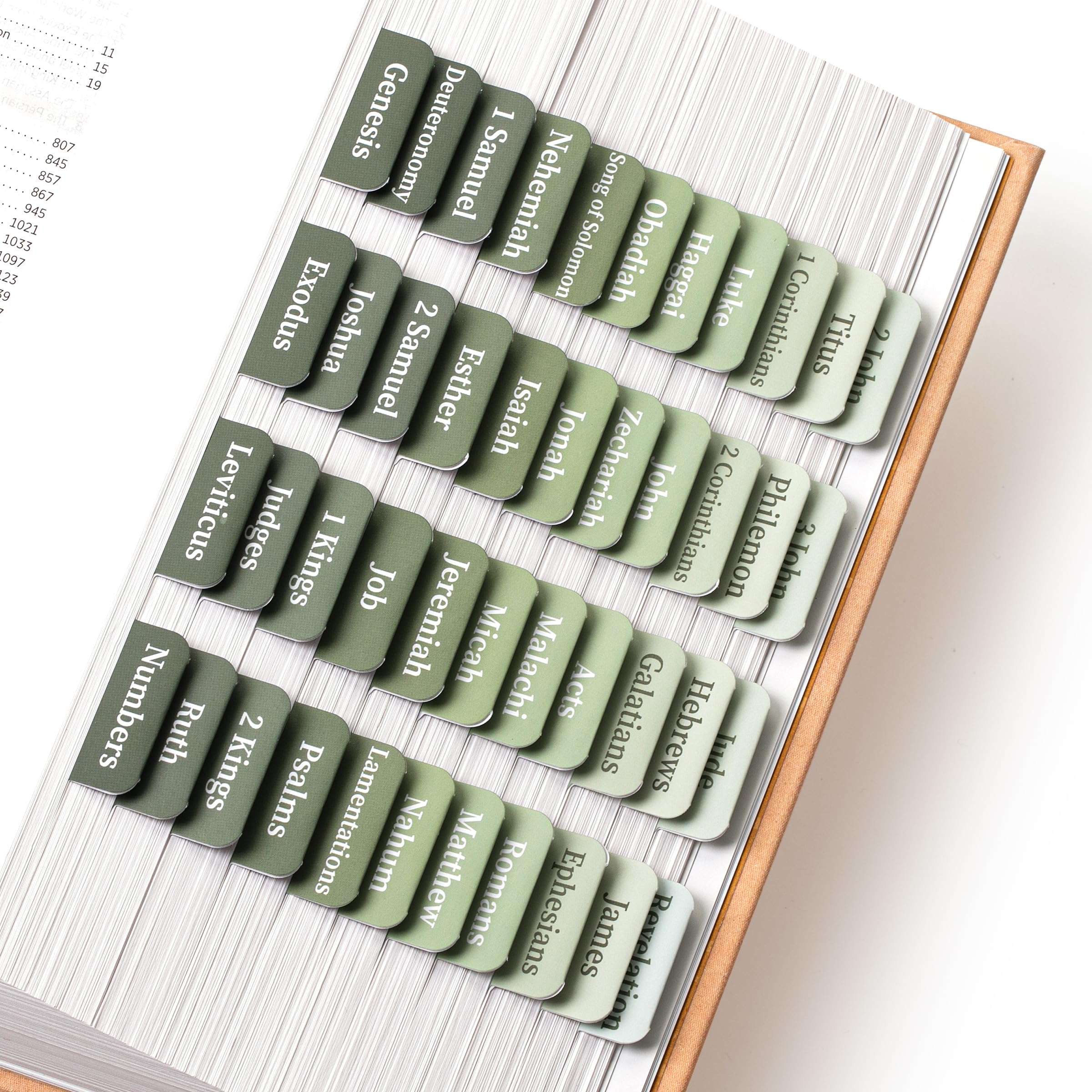 Mr. Pen- Bible Tabs, 75 Tabs, Sage Green, Laminated Bible Tabs For Women And Men, Bible Tabs For Study Bible Index Tabs, Bible B