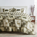 Great Bay Home Twin Size Holiday Comforter Set - Down Alternative 2 Piece Comforter Sets - All Season Bedding, Winter, Lodge Ins