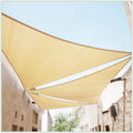 ColourTree TAPT20 Custom Size Order to Make 20  x 21  x 29  Beige Right Triangle Sun Shade Sail Canopy Mesh Fabric UV Block U