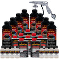 Custom Coat Gm White 2 Gallon (8 Quart) Urethane Spray-On Truck Bed Liner Kit With Spray Gun And Regulator - Easy Mixing, Shake,