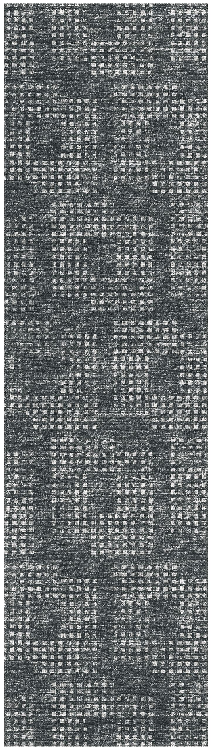 Addison Rugs Eleanor Aer31 Black 2'3" X 7'6" Indoor Outdoor Hallway Runner Rug, Easy Clean, Machine Washable, Non Shedding, Kitchen Area Carpet For Bathroom, Patio, Laundry And Bedroom Rug