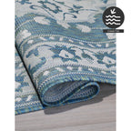 Fh Home Flat Woven Outdoor Rug - Waterproof, Easy To Clean, Stain Resistant - Premium Polypropylene Yarn - Vintage - Patio, Deck