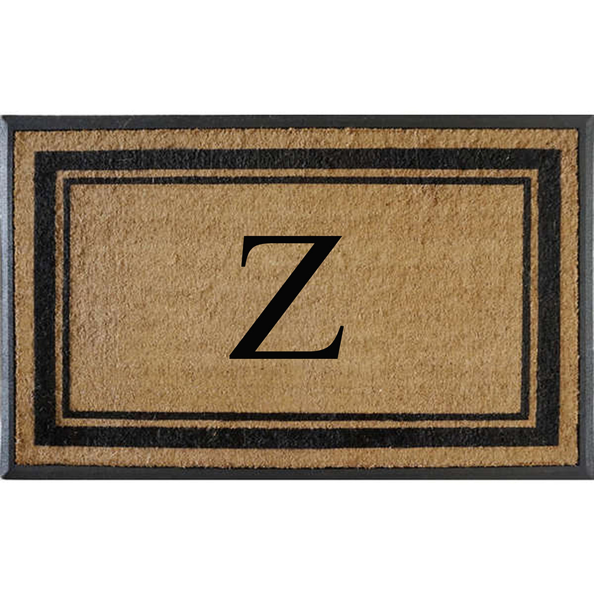 A1Hc Natural Rubber & Coir Flocked Doormat, 30X48, Monogrammed Door Mat For Front Door, Anti-Shed Treated Durable Doormat For En