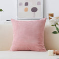 Home Brilliant Pink Pillow Cover 24X24 Euro Sham Covers Striped Corduroy Velvet Large Throw Pillows For Couch Cushion Cover For