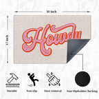 Supwhd Preppy Pink Howdy Door Mats Outdoor - Pink Welcome Mat Outdoor, Western Front Door Mat, Western Door Mat Doormat Outdoor