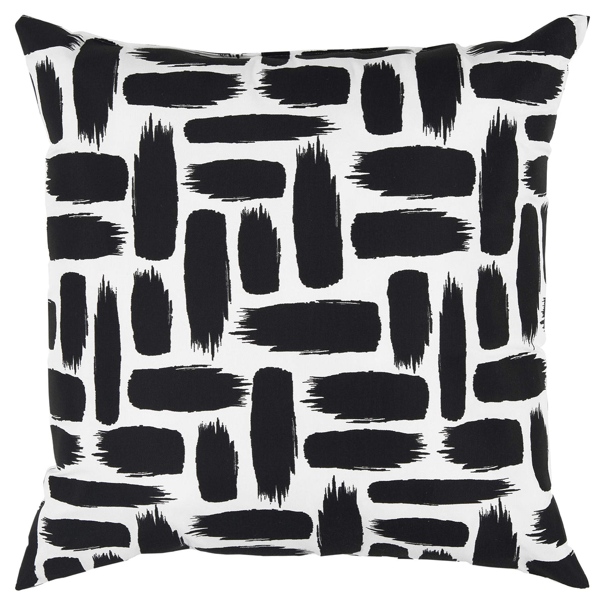 Rizzy Home Stripe 22&quot; x 22&quot; Indoor/Outdoor Polyester Pillow in Black