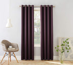 Sun Zero Barrow 2-Pack Energy Saving Grommet Curtain Panel Pair, 54'' X 84, Plum Purple