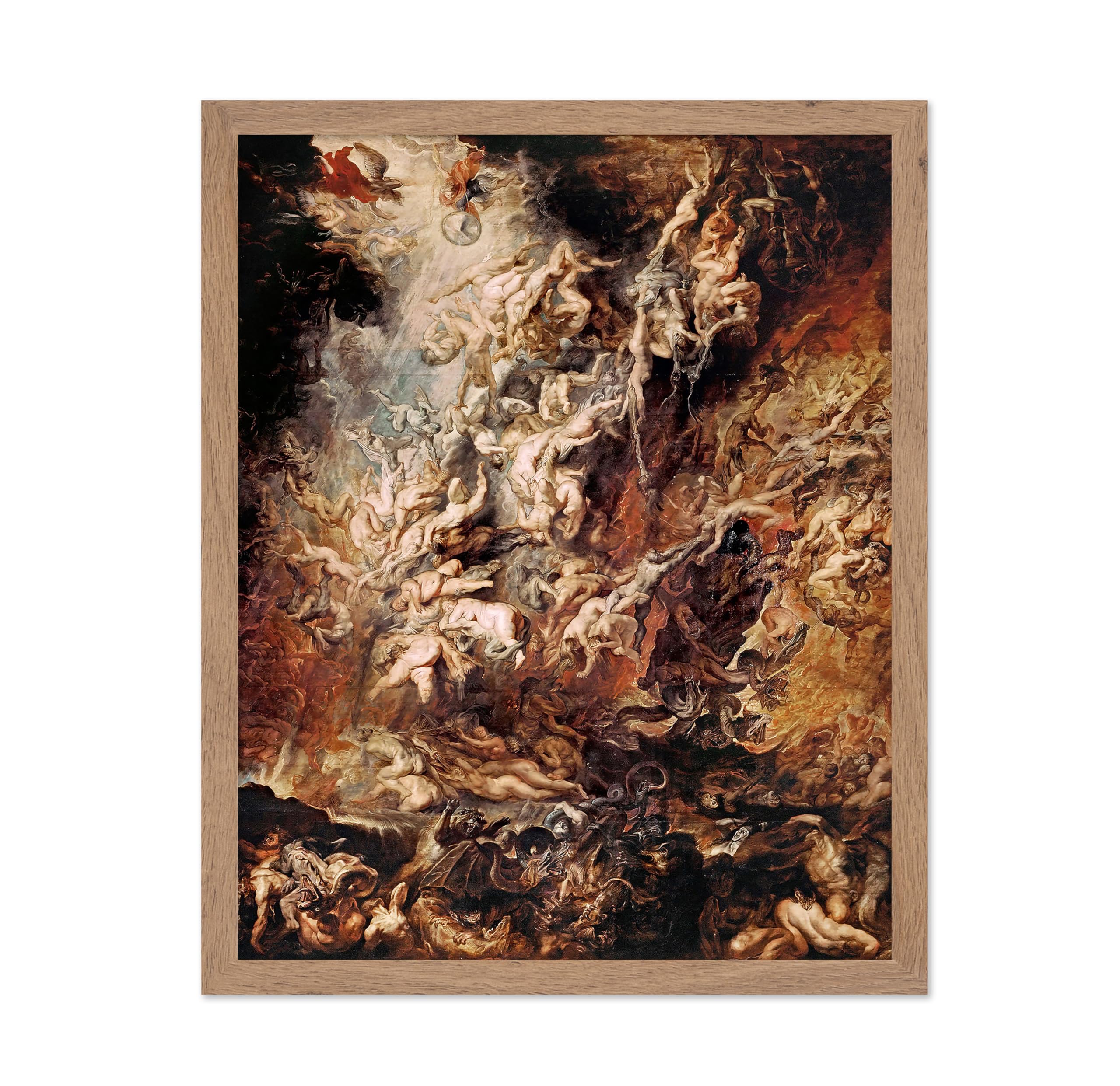 Poster Master Vintage Poster - Retro Baroque Print - Gift for Artist, Friend - Fall of the Damned, Angels, Hell, Heaven - Wall D