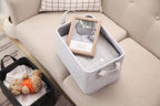 Minoisome Collapsible Storage Basket With Carry Handles Felt Fabric Storage Bin Durable Organizer For Gift Toys Shoes Clothes To