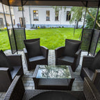 4 Pack Decorative Outdoor Waterproof Throw Pillow Covers, Square Patio Balcony Garden Waterproof Cushion Case, Pu Coating Pillow Shell For Couch, Bed, Patio, Sofa, Tent,18 X 18 Inch (Black)