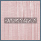 Elrene Home Fashions Jolie Crushed Semi-Sheer Window Curtain, Adjustable Tie-Top Single Panel, 52'' X 84'' (1 Panel), Blush