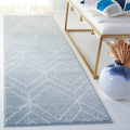 SAFAVIEH Adirondack Collection Runner Rug - 26 x 6, Blue & Ivory, Modern Geometric Design, Non-Shedding & Easy Care, Ideal for
